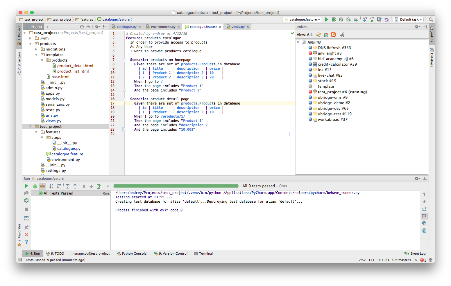 Behavior Driven Development Pycharm Python Django · AnvilEight Blog