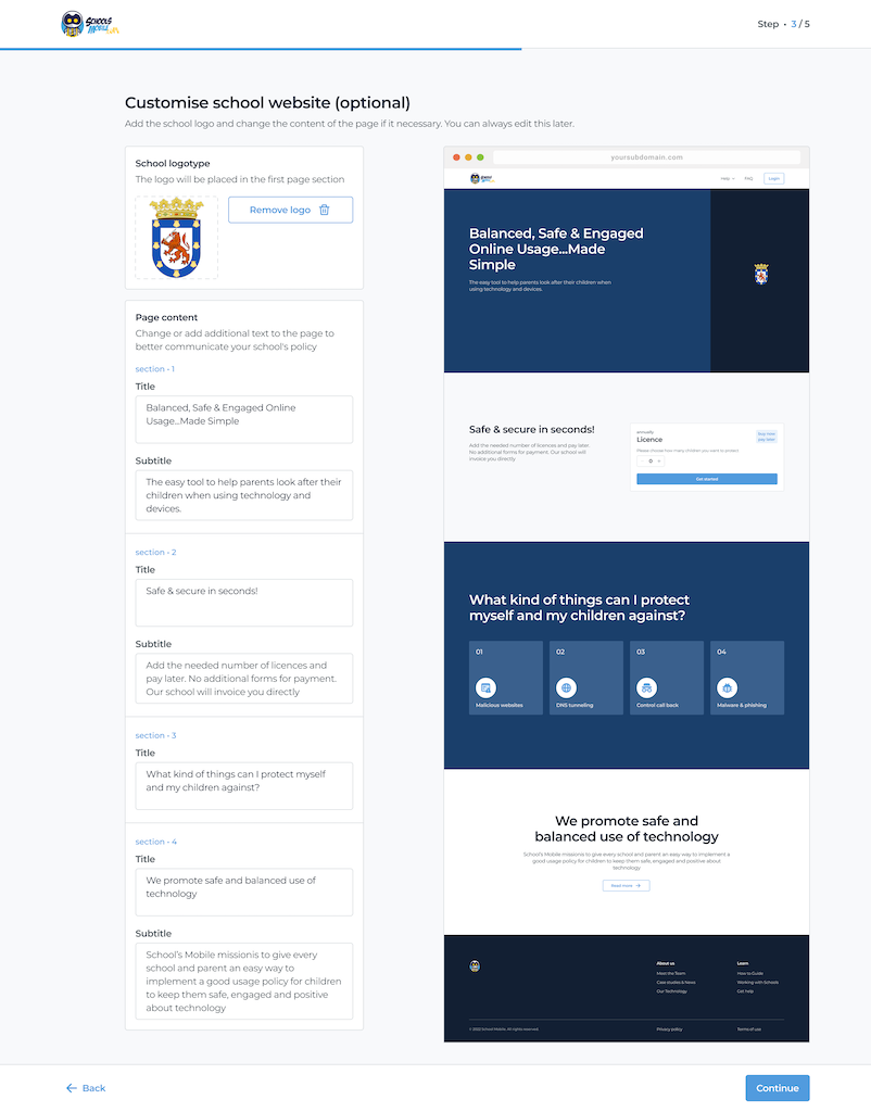 Schools Mobile - Digital Wellbeing Platform